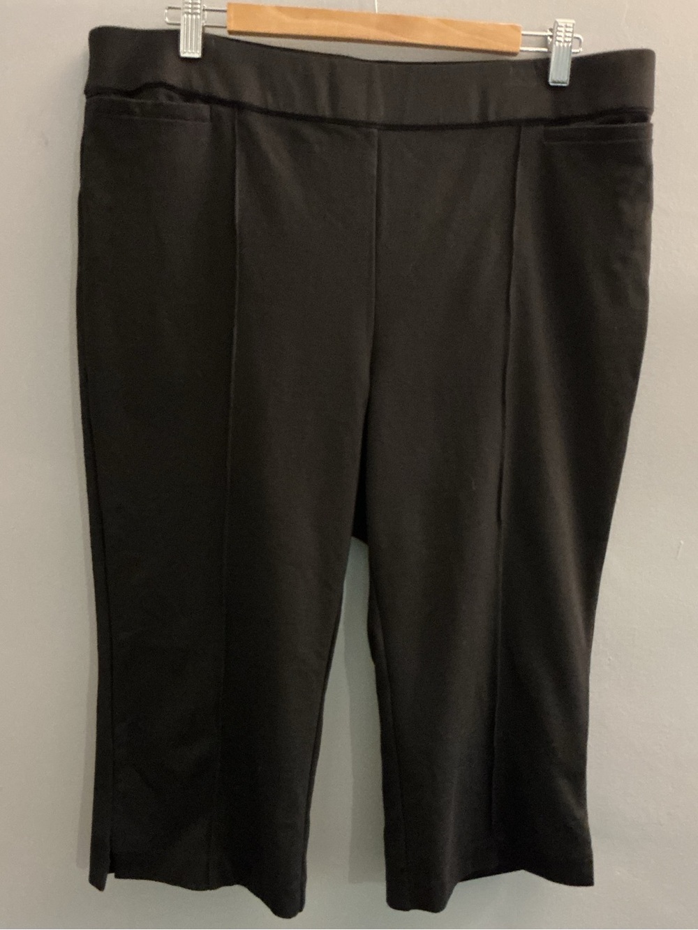 Lane Bryant Black Career Capri Pants Size 18 Pull On Stretch Office Classic
